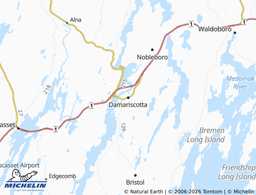 Mapa MICHELIN Damariscotta - ViaMichelin