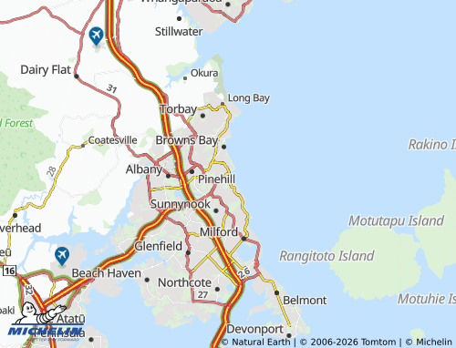 Mapa MICHELIN Murrays Bay - ViaMichelin