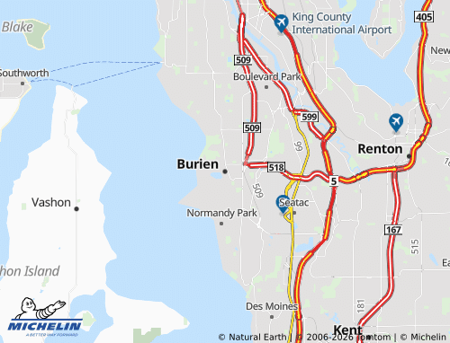 Carte MICHELIN Burien - ViaMichelin