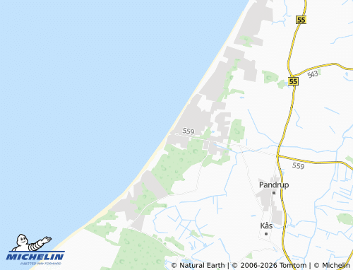 MICHELIN Blokhus map - ViaMichelin