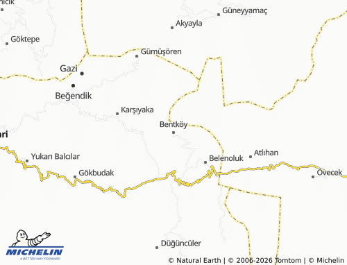 Mapa MICHELIN Bentköy - ViaMichelin