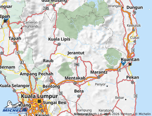 Carte MICHELIN Jerantut - ViaMichelin