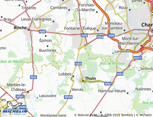 Carte MICHELIN Les Bonniers - ViaMichelin