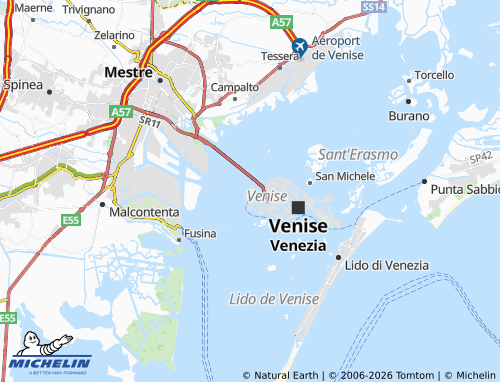 MICHELIN Tronchetto map - ViaMichelin