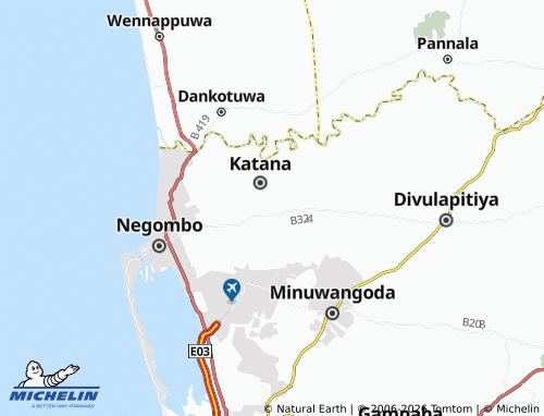 MICHELIN-Landkarte Miriswatta - ViaMichelin