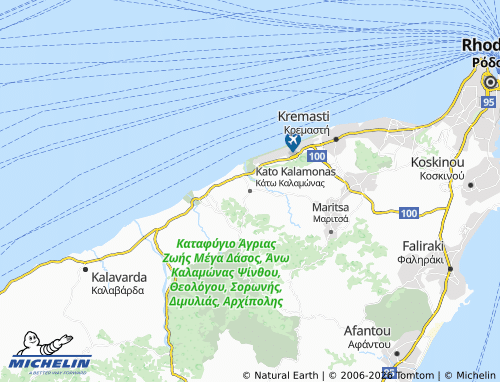 Carte MICHELIN Kato Kalamonas - ViaMichelin