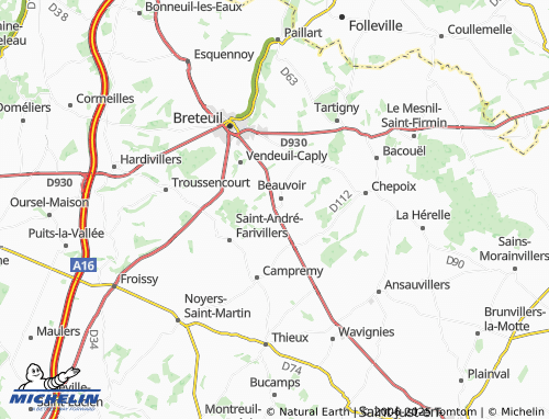 Carte MICHELIN La Folie de Beauvoir - ViaMichelin