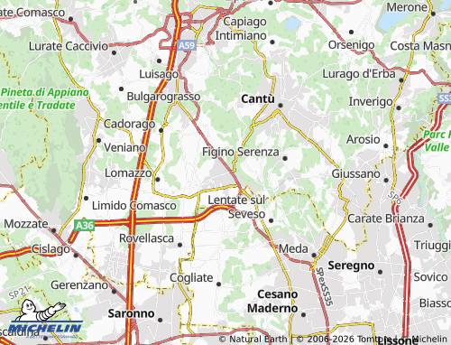 MICHELIN Cermenate map - ViaMichelin