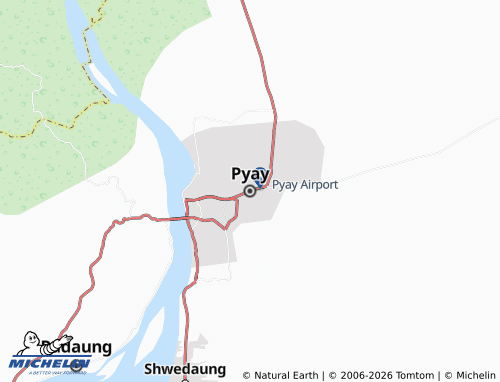 Kaart MICHELIN Pyay - ViaMichelin