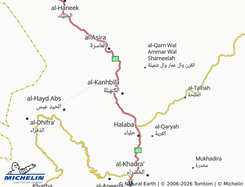 MICHELIN-Landkarte al-Kanhbila - ViaMichelin