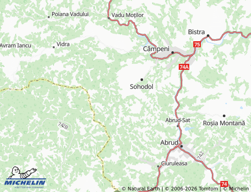 Mappa MICHELIN Brădeana - ViaMichelin