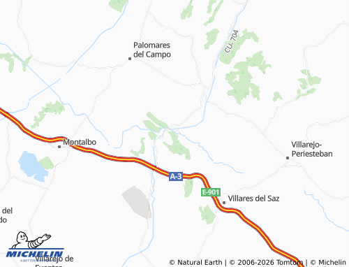 MICHELIN Zafra de Záncara map - ViaMichelin