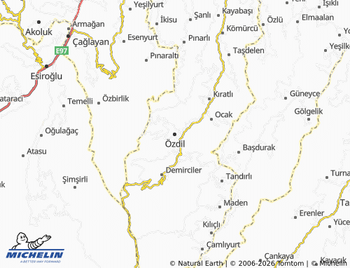 Mappa MICHELIN Özdil - ViaMichelin