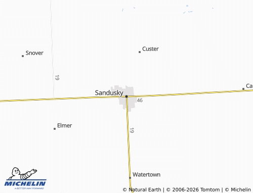 Kaart MICHELIN Sandusky - ViaMichelin