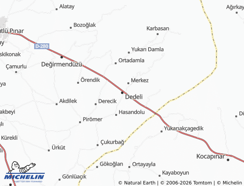 Mappa MICHELIN Dedeli - ViaMichelin