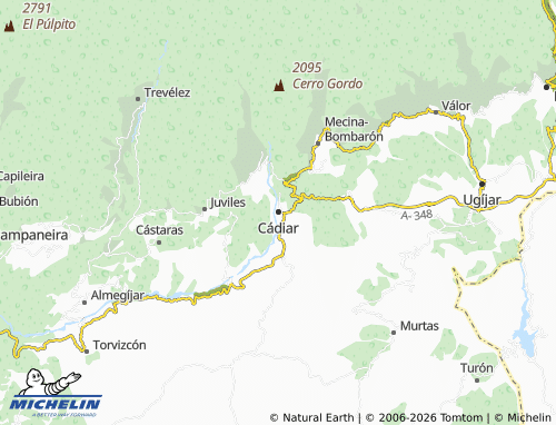 MICHELIN Cádiar map - ViaMichelin
