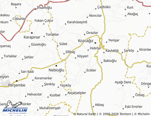 MICHELIN Köyyeri map - ViaMichelin