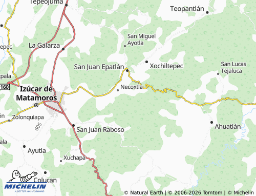 MICHELIN-Landkarte Tepeacatzingo - ViaMichelin
