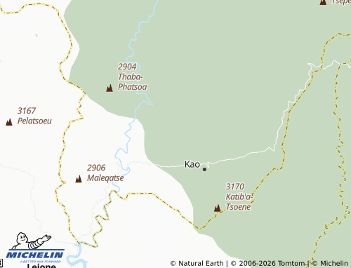 MICHELIN Liqhobong map - ViaMichelin