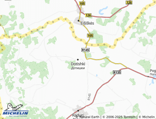 MICHELIN Dotishki map - ViaMichelin