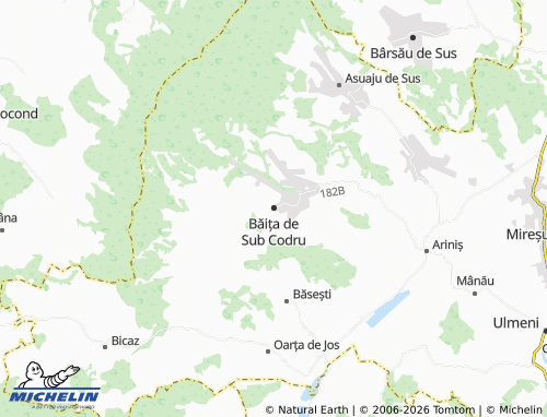 Carte MICHELIN Băița de Sub Codru - ViaMichelin