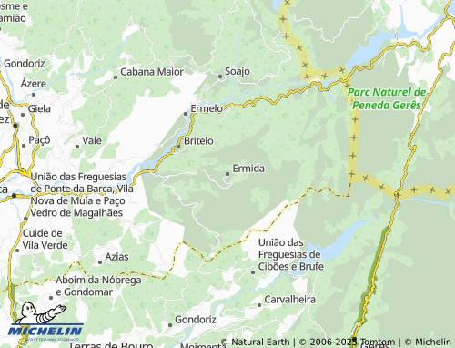 MICHELIN Ermida map - ViaMichelin