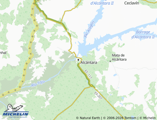Kaart MICHELIN Alcántara - ViaMichelin