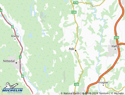 MICHELIN Grønlundfjellet map - ViaMichelin