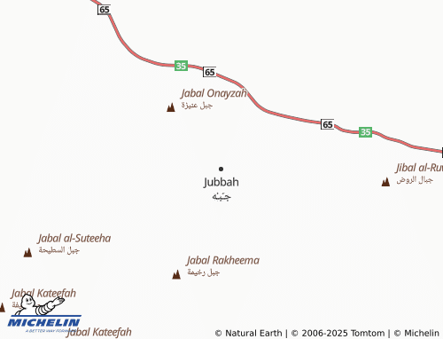 MICHELIN-Landkarte Jubbah - ViaMichelin