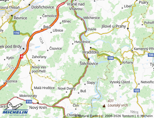 MICHELIN Masečín map - ViaMichelin
