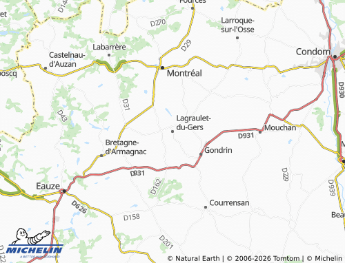 Mappa MICHELIN Lagraulet-du-Gers - ViaMichelin