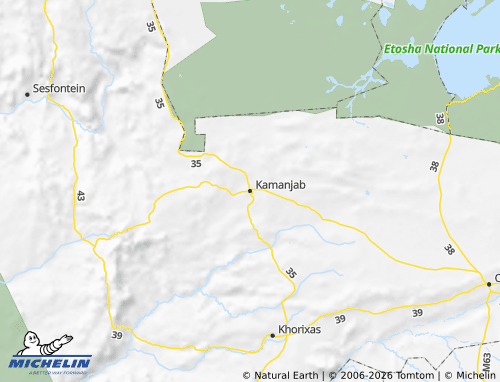 MICHELIN Kamanjab map - ViaMichelin