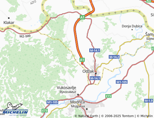 MICHELIN-Landkarte Potočani - ViaMichelin