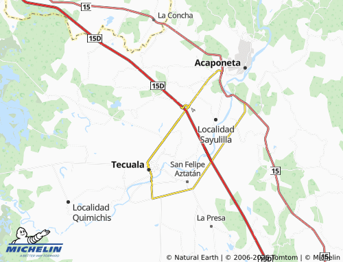 MICHELIN Agua Verde map - ViaMichelin