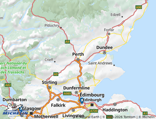 Mappa MICHELIN Perth e Kinross - ViaMichelin