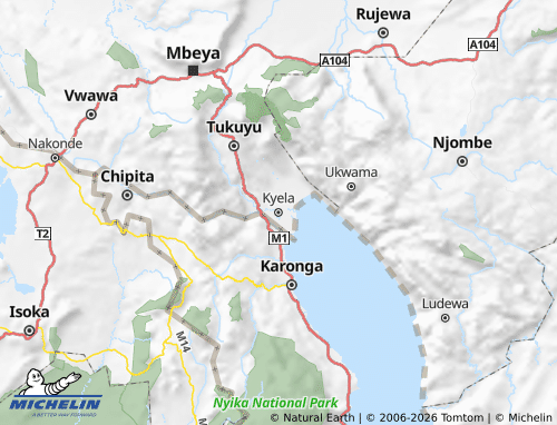 Mappa MICHELIN Kyela - ViaMichelin