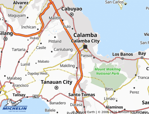 MICHELIN Punta map - ViaMichelin