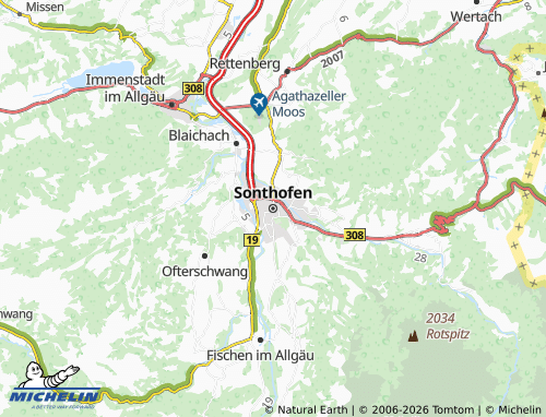 MICHELIN Sonthofen map - ViaMichelin