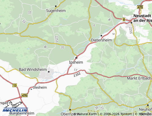Mappa MICHELIN Ipsheim - ViaMichelin