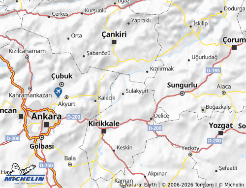 MICHELIN Sulakyurt map - ViaMichelin