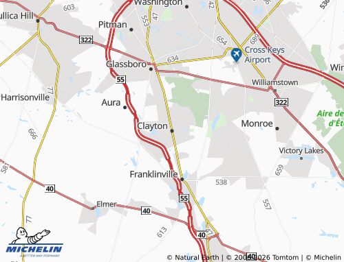 Carte MICHELIN Clayton - ViaMichelin