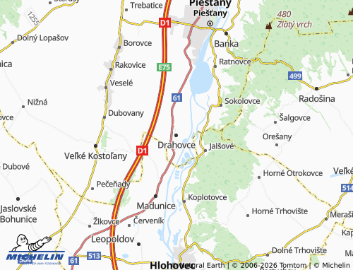 MICHELIN-Landkarte Drahovce - ViaMichelin