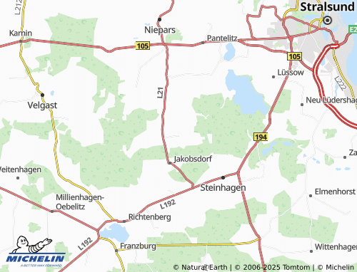 Mappa MICHELIN Nienhagen - ViaMichelin