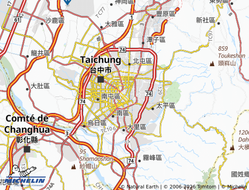 Kaart MICHELIN zhong qu - ViaMichelin