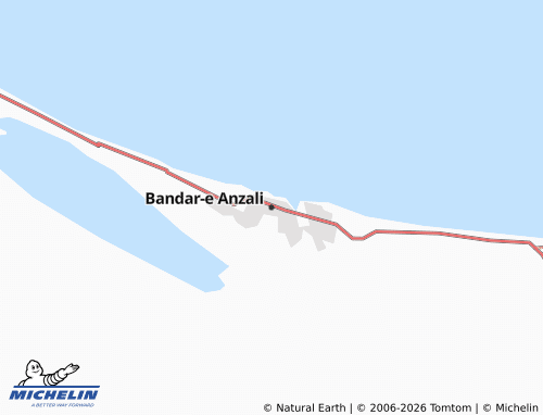Kaart MICHELIN Bandar-e Anzali - ViaMichelin