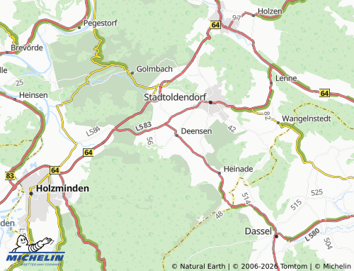 MICHELIN Deensen map - ViaMichelin