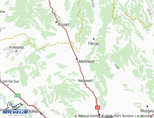 MICHELIN Melinești map - ViaMichelin