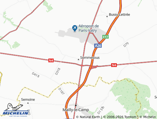Mapa MICHELIN Sommesous - ViaMichelin