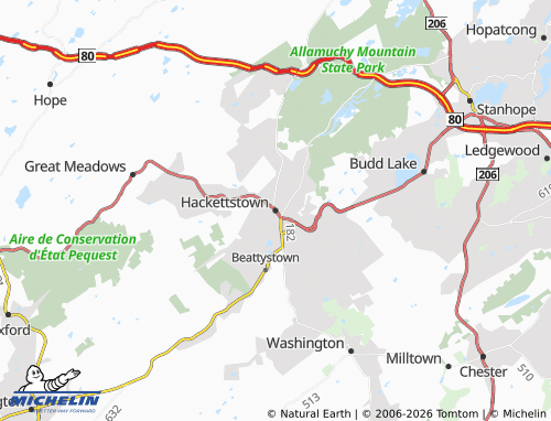 Mapa MICHELIN Hackettstown - ViaMichelin