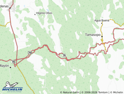 MICHELIN Tierras Coloradas map - ViaMichelin